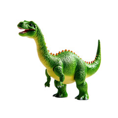 Fototapeta premium A vibrant green plastic dinosaur toy.