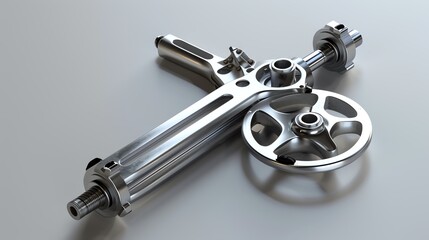A 3D render of a power steering pump puller