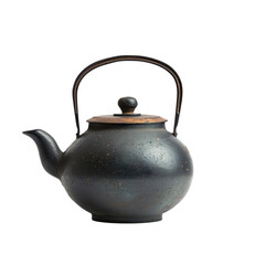 Elegant black teapot.