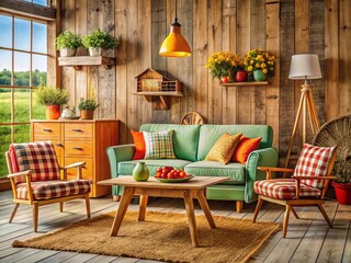 Obraz premium retro farm style furniture