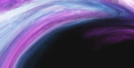 Galaxy space motion loop bulb light milky way black background