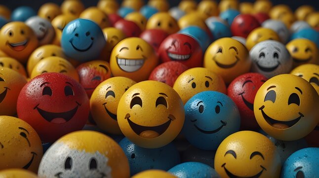 national smiley day 3d illustration world emoji day.generative.ai  - Powered by Adobe