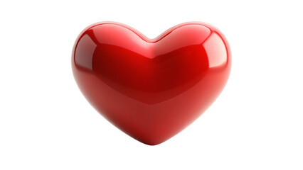 Shiny red heart, isolated on white background, perfect for design