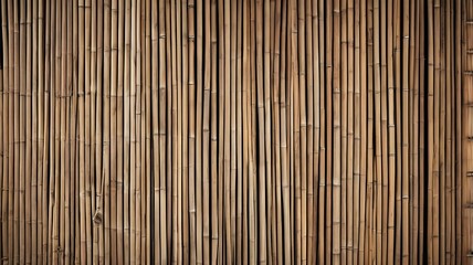 Bamboo wood fence natural background texture. 