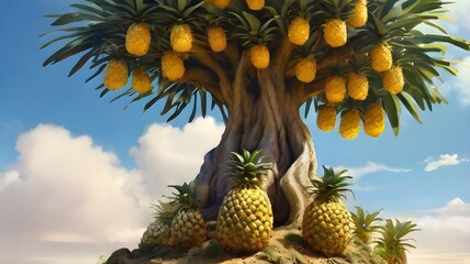 pineapple on the beach