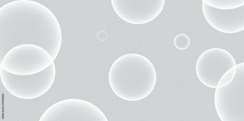 Aufkleber abstract background with circle white abstract geometric background with soft light white paper circ