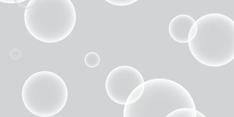 Abstract background with circle white abstract geometric background with soft light white paper circles in design .Gray abstract Modern design background for report and project presentation template.