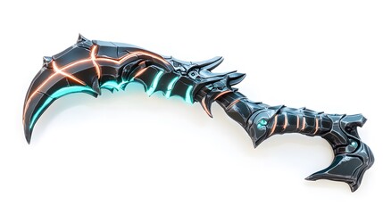 Futuristic Sci Fi Weapon with Glowing Lights