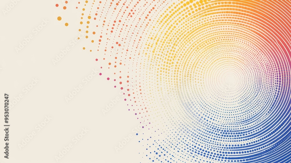 Poster a modern abstract halftone design featuring circle forms creates a unique and stylish logo element f