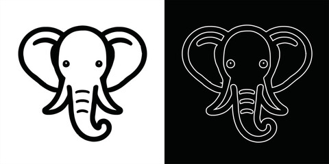 Elephant Logo. African indian Wildlife Elephant Logo Icon Vector Illustration design template