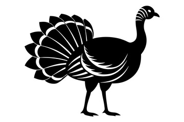 Wild turkey silhouette vector illustration 
