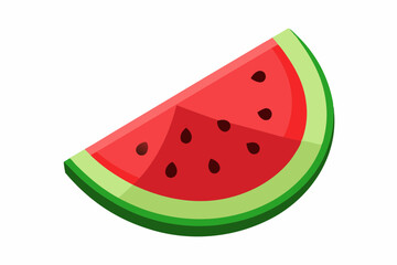 Slice of watermelon vector illustration
