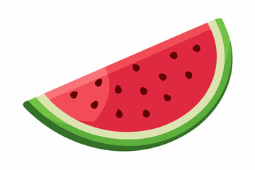 Slice of watermelon vector illustration
