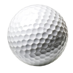 A Single White Golf Ball with Dimples