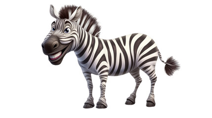 Obraz premium Cartoon Zebra Smiling Black and White Stripes Abstract Background