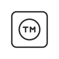 Trademark symbol icon. Modern, simple flat vector illustration for web site or mobile app