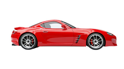 Naklejka premium Red Sport Car with Glitch Effect