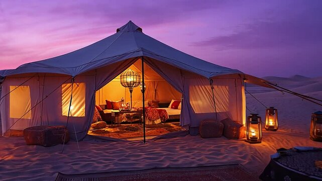Gorgeous and romantic tents in the desert for an opulent and romantic evening