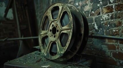 Obraz premium vintage film reel wallpaper