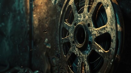 Obraz premium vintage film reel wallpaper