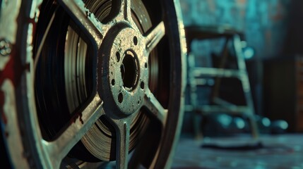 Obraz premium vintage film reel wallpaper