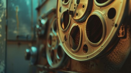 Obraz premium vintage film reel wallpaper