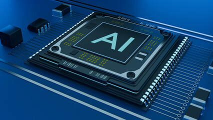 artificial intelligence, cpu, gpu, processor, ai, chip, internet, computing power, chat, data, information, technology, 3d illustration