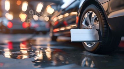 A detailed 3D render of a loyalty card for regular car service customers