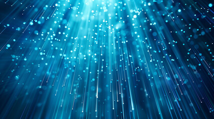 Fototapeta premium A blue sky with a blue background and a lot of stars. The stars are scattered all over the sky and the sky is very bright