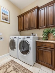 Laundry Room Interior.