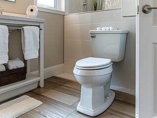 Bathroom with mirror, porcelain sink with foot of the same material, white tub and aluminum