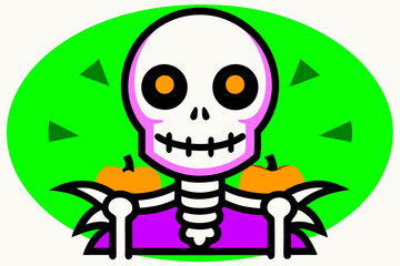 Helloween icon  line art Vector Art Illustration with white background