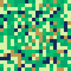 Vibrant Green Summer Pixel Art Abstract Background