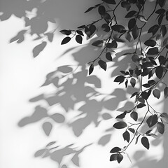  Artistic Shadow of Leaves on White Wall