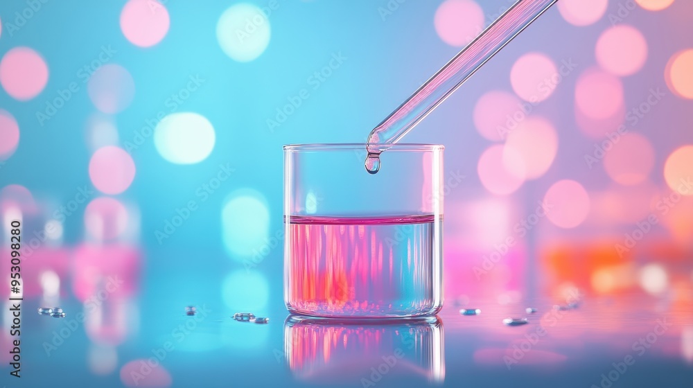 Sticker A chemist uses a spectrophotometer to measure the absorbance of light by a solution, determining its concentration and composition.