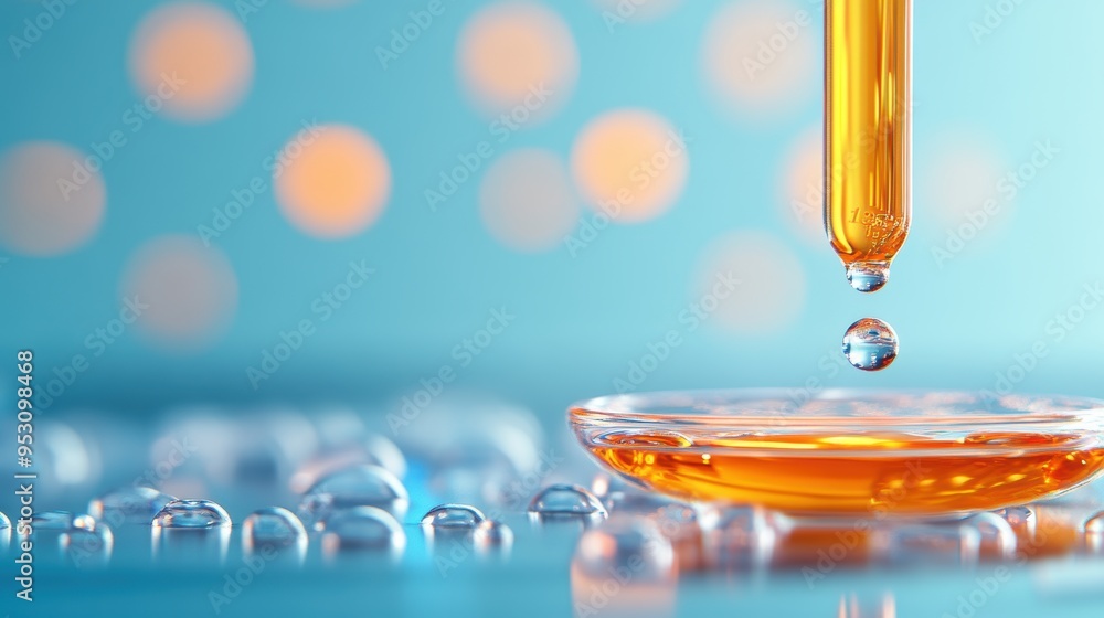 Canvas Prints A close up of a urine sample being tested in a laboratory setting, emphasizing the importance of urine analysis for health monitoring.