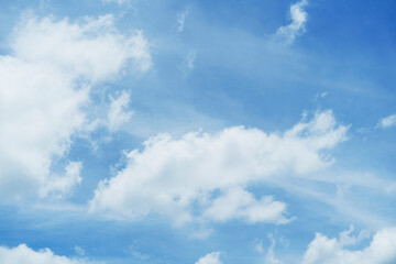 Background, blue sky background with tiny clouds