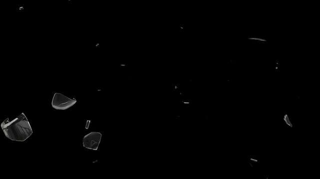 A wine glass fell and broken