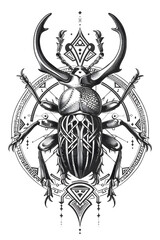 Fototapeta premium Weevil very simple traditional tattoo flash styles illustration