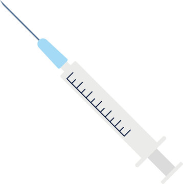 Syringe icon. Medical vaccine shot color symbol