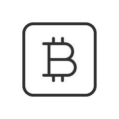Bitcoin, Ethereum, crypto currency icon. Modern, simple flat vector illustration for web site or mobile app
