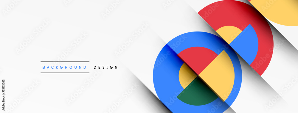 Aufkleber Modern geometrical abstract background - circles. Business or technology presentation design