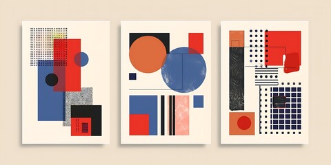 abstract background of art illustration framed in minimalism style swirl free form curve and line set on wall,