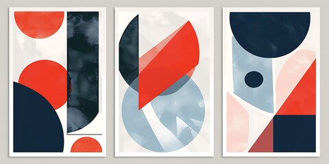 abstract background of art illustration framed in minimalism style swirl free form curve and line set on wall,