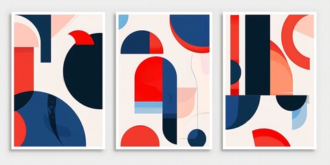 abstract background of art illustration framed in minimalism style swirl free form curve and line set on wall,