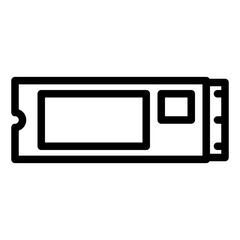 ssd, solid state drive, solid state, storage, computer, hardware outline icon