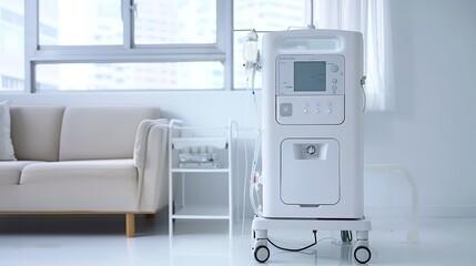 A compact and portable dialysis machine for patients who require frequent treatments