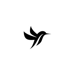 bird fly logo simple, minimalist vector modern, black color.