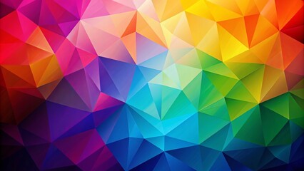 Obraz premium Vibrant saturated polygon design with bold contrasting colors, creating a visually striking and harmonious composition for graphic projects