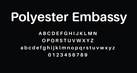 Polyester Embassy Rounded Sans Serif Font.